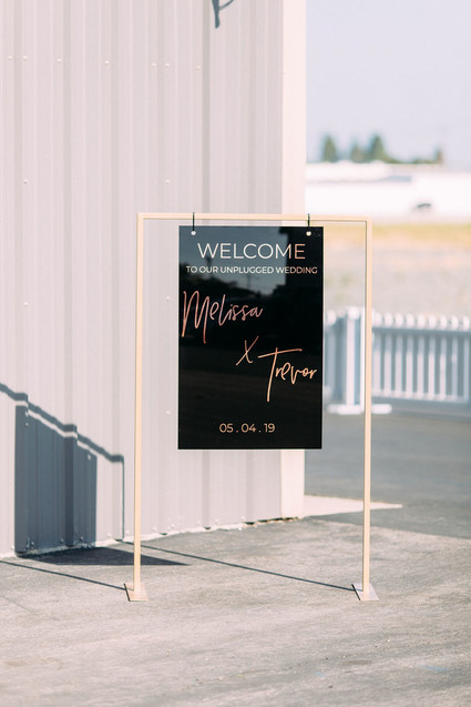 Acrylic wedding sign