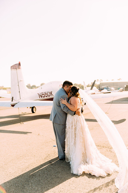 Airplane hangar wedding venue