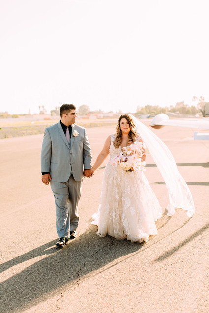 Airplane hangar wedding venue