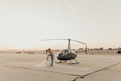 Airplane hangar wedding venue