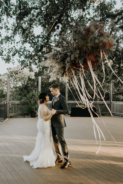 Hanging floral installation