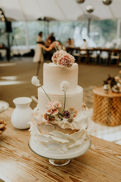Romantic floral wedding cake
