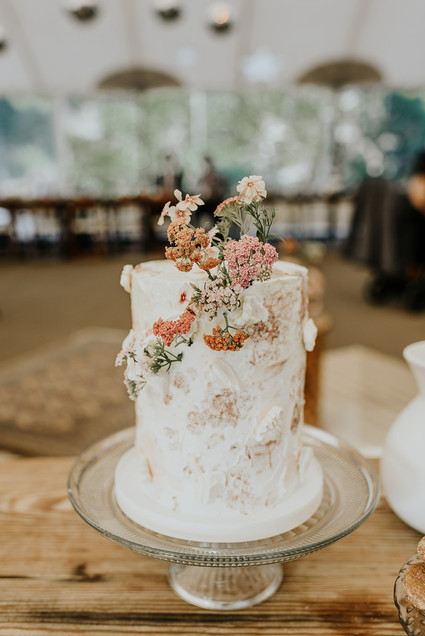Romantic floral wedding cake
