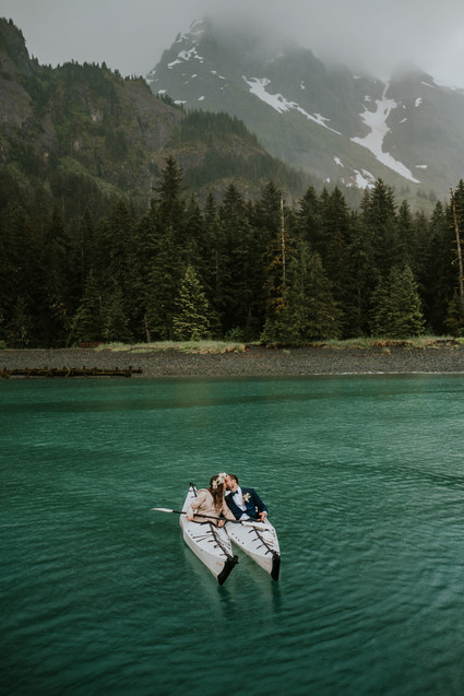 Kayak wedding portraits