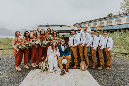 Bridesmaid linen jumpsuits