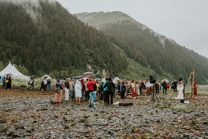 Rainy day Alaska wedding for The Bus & Us Inspiration