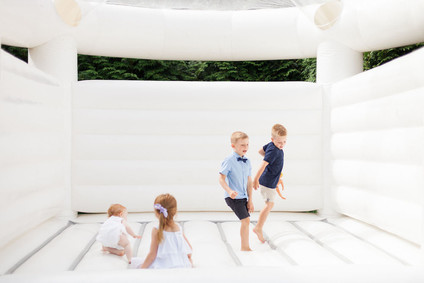 White bounce house