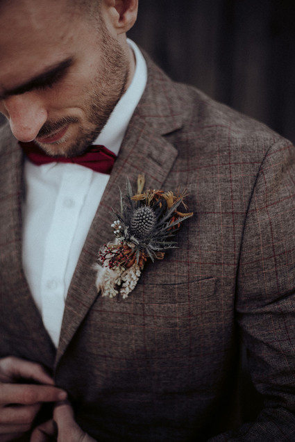 Fall groom's fashion