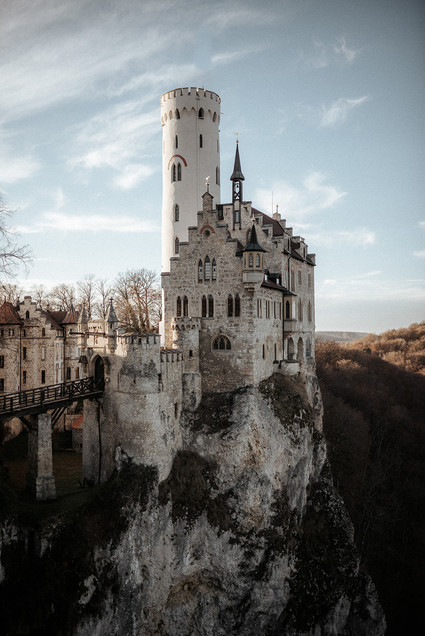 Bohemian fall elopement inspiration at Lichtenstein Castle Inspiration