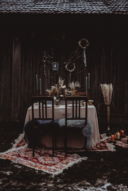 Boho wedding decor