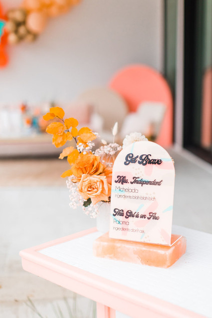 Acrylic bar menu idea