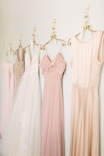 Blush bridal fashion