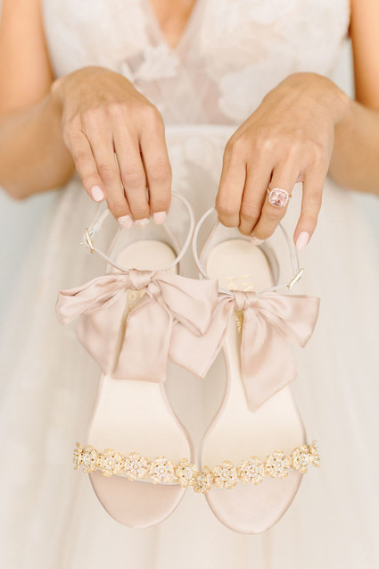 Blush bridal fashion