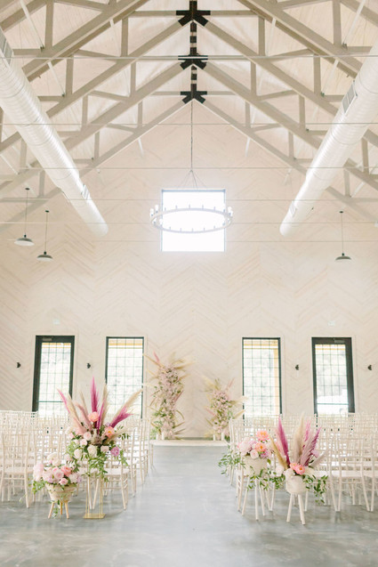 Blush + white wedding theme