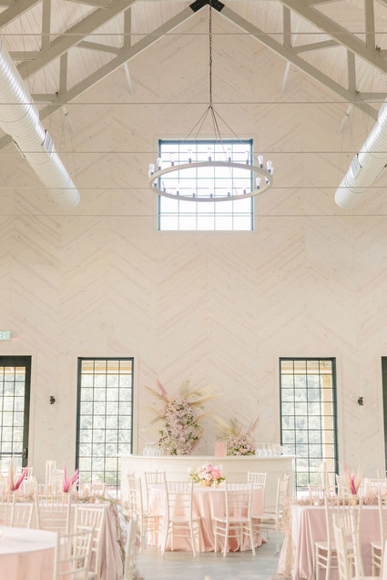Blush + white wedding theme