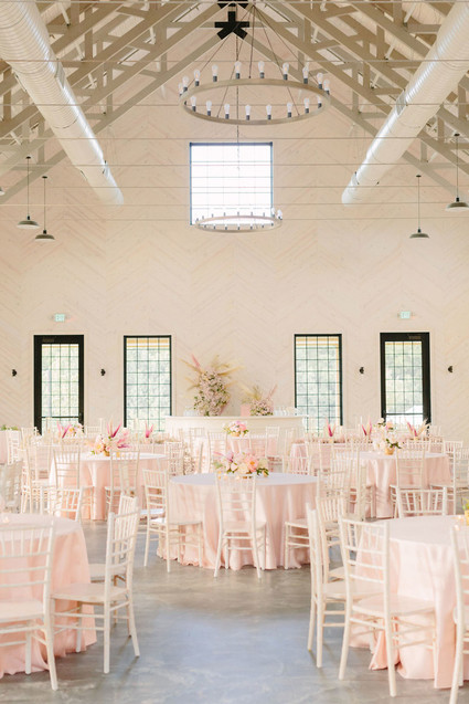 Blush + white wedding theme