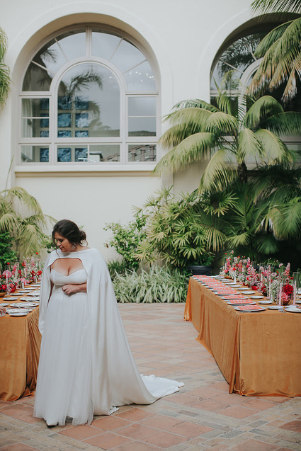 Cape wedding dress