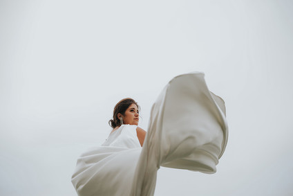 Cape wedding dress