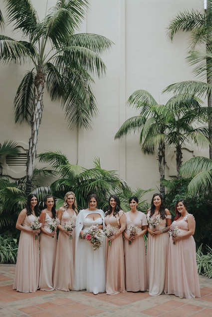 Blush bridesmaid dresses