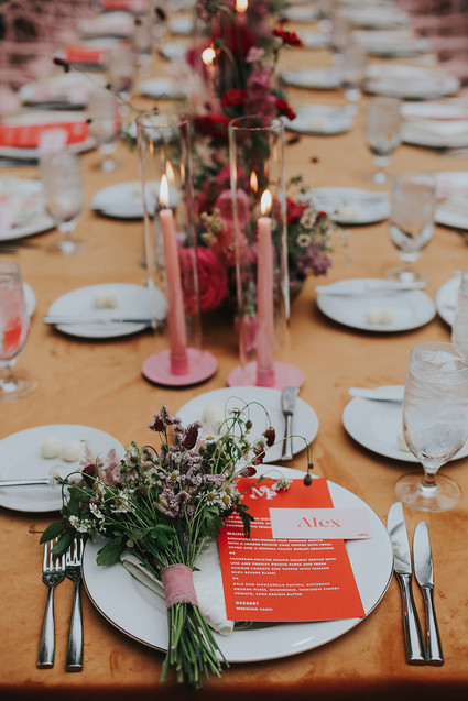 Graphic wedding menu ideas