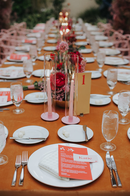 Graphic wedding menu ideas