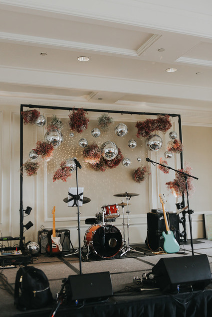 Wedding band with disco balls