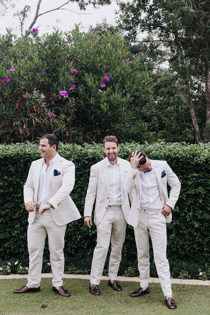 Neutral groom and groomsmen