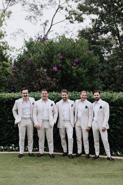 Neutral groom and groomsmen