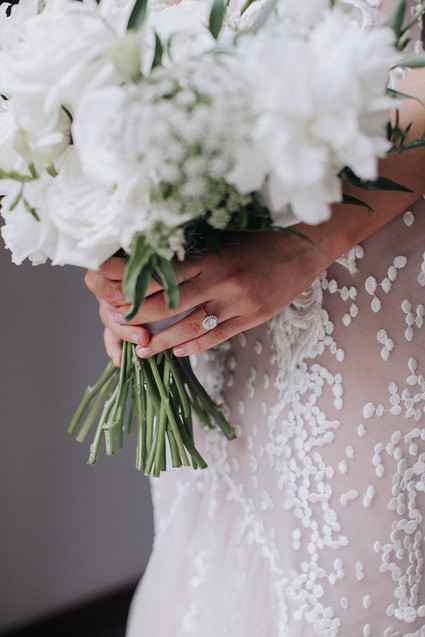 Green and white wedding