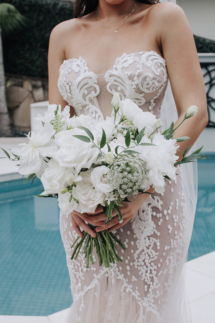 White bridal bouquet