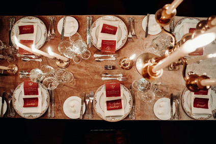 Candlelit wedding reception