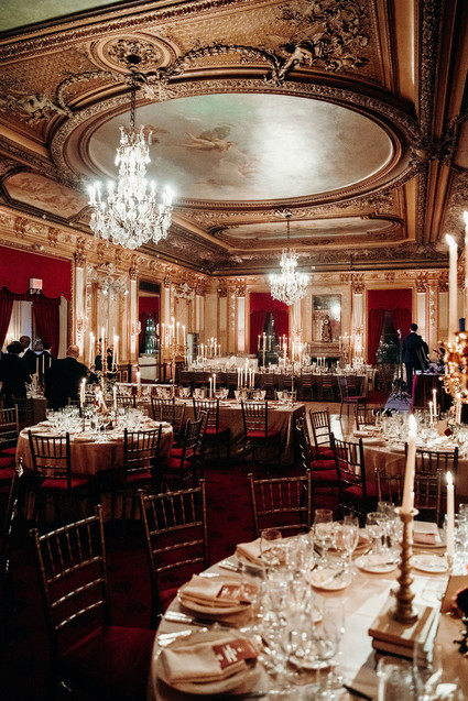 Candlelit wedding reception