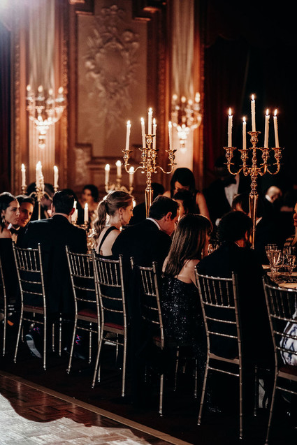 Candlelit wedding reception