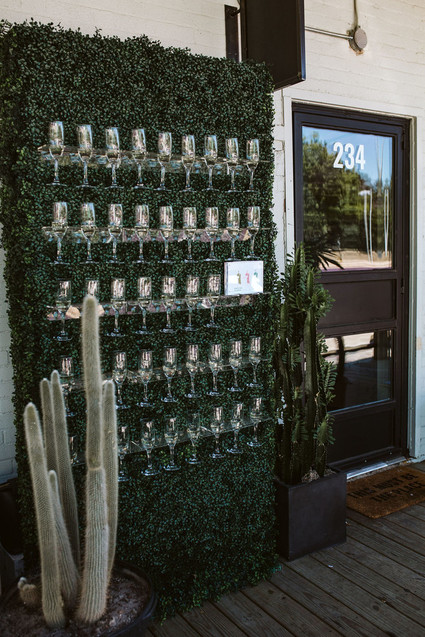 Champagne wall welcome