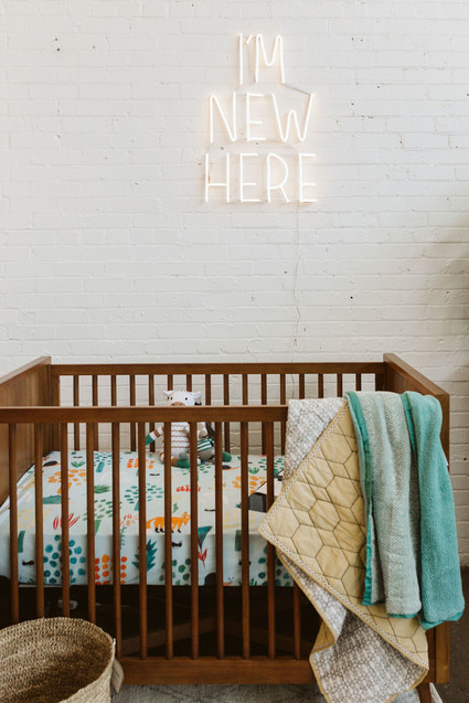 I'm New Here neon baby sign