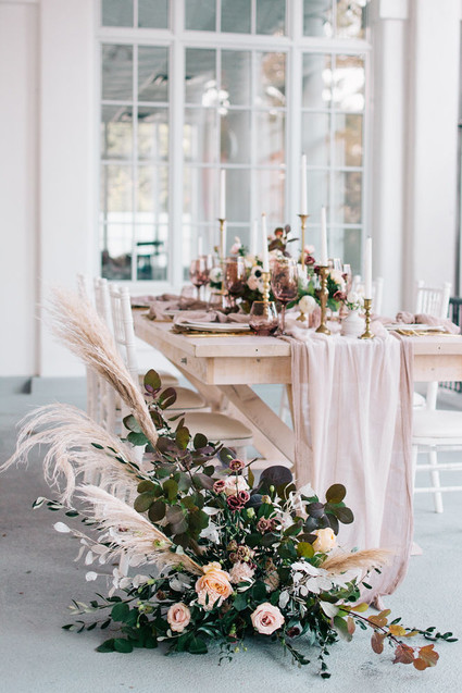 Soft, romantic watercolor inspired fall wedding ideas