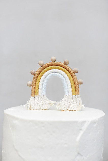 Rainbow birthday cake topper