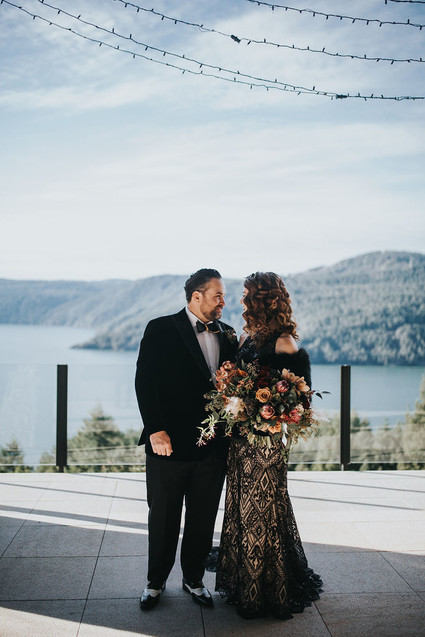 Black wedding dress for NYE wedding
