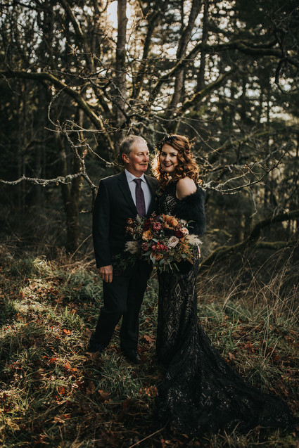 Black wedding dress for NYE wedding