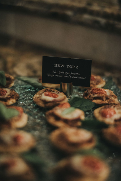 Black menu signs
