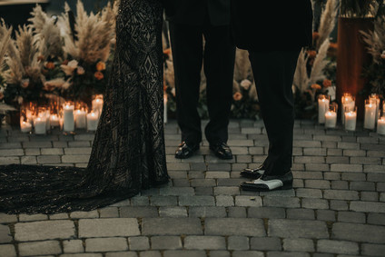 Black wedding dress for NYE wedding