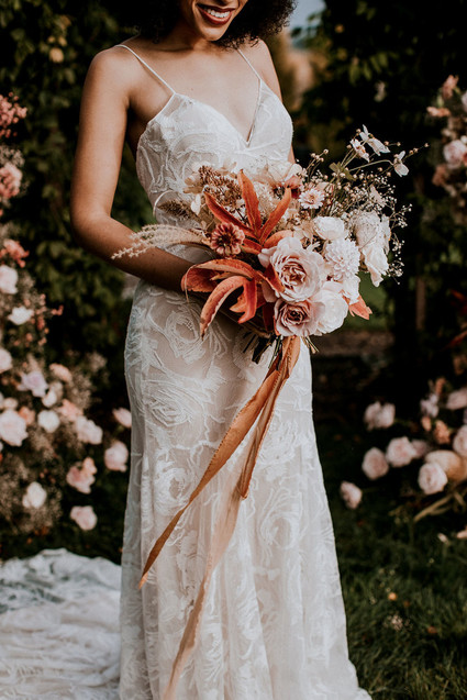 Fall foliage bridal bouquet