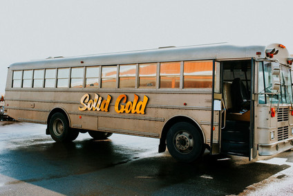 Wedding school bus