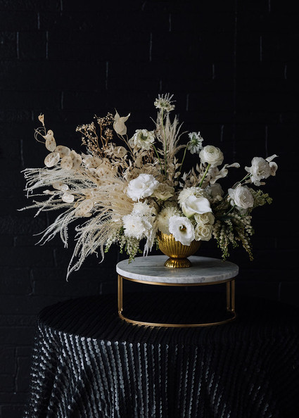 White and cream floral arrangements
