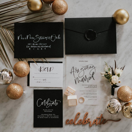 NYE wedding invitations