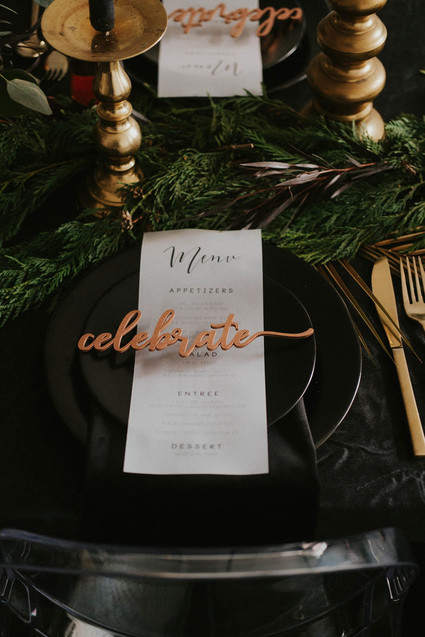 NYE place setting