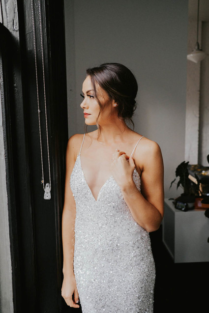 Sequin bridal gown