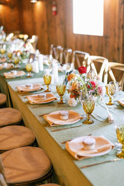 fall wedding place settings