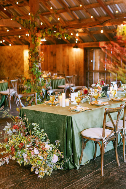 romantic fall tablescape