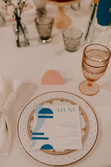 Blue and pink wedding colors